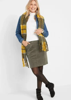 Stretch Baumwoll-Cordrock mit Bequembund Damen Röcke|Bekleidung·Sportbekleidung