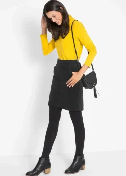 Damen bonprix Bekleidung·Sportbekleidung|Röcke|Stretch Baumwoll-Cordrock mit Bequembund