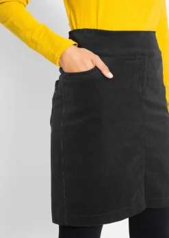 Damen bonprix Bekleidung·Sportbekleidung|Röcke|Stretch Baumwoll-Cordrock mit Bequembund