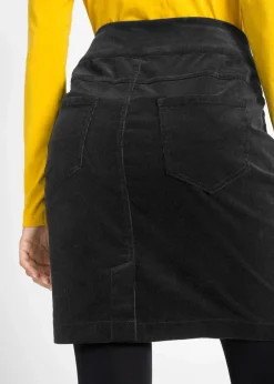 Damen bonprix Bekleidung·Sportbekleidung|Röcke|Stretch Baumwoll-Cordrock mit Bequembund