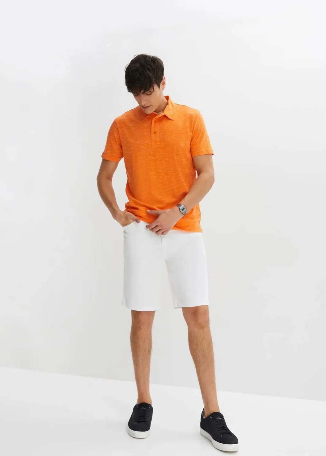 Herren bonprix Große Größen|Shorts|Stretch-Bermuda, Classic Fit