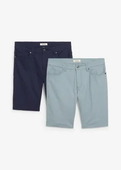 Discount Stretch-Bermuda, Regular Fit (2er Pack) Herren Hosen|Basics