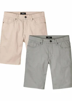 Herren bonprix Hosen|Basics|Stretch-Bermuda, Regular Fit (2er Pack)