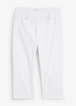 Damen bonprix Hosen|Stretchcapri mit Schlupfbund