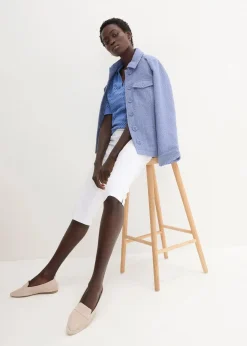 Damen bonprix Hosen|Stretchcapri mit Schlupfbund