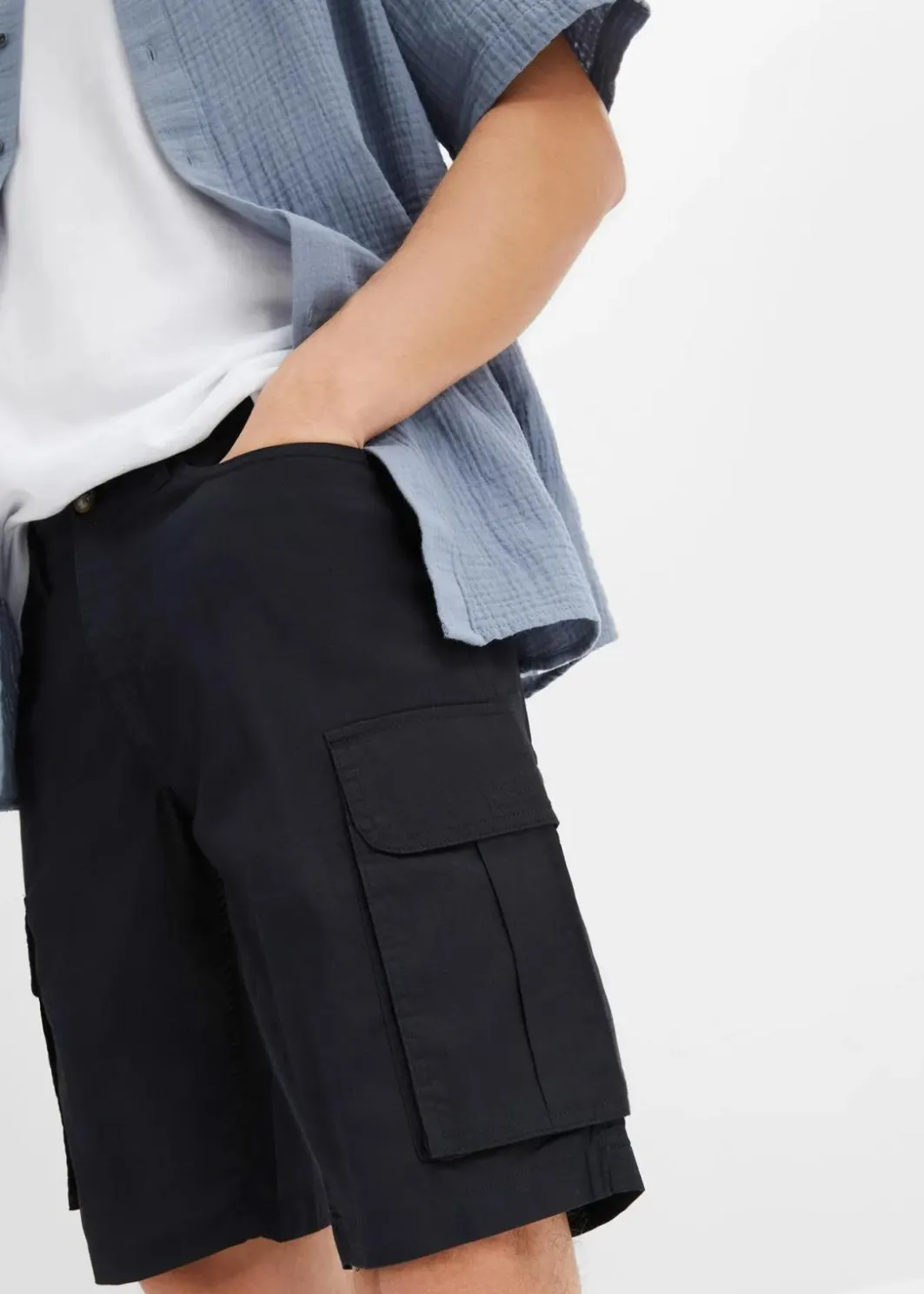Sale Stretch-Cargo-Bermuda, Regular Fit Herren Große Größen|Shorts