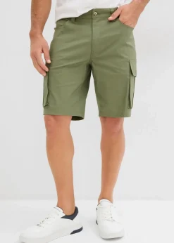 Herren bonprix Große Größen|Shorts|Stretch-Cargo-Bermuda Regular Fit (2er Pack)
