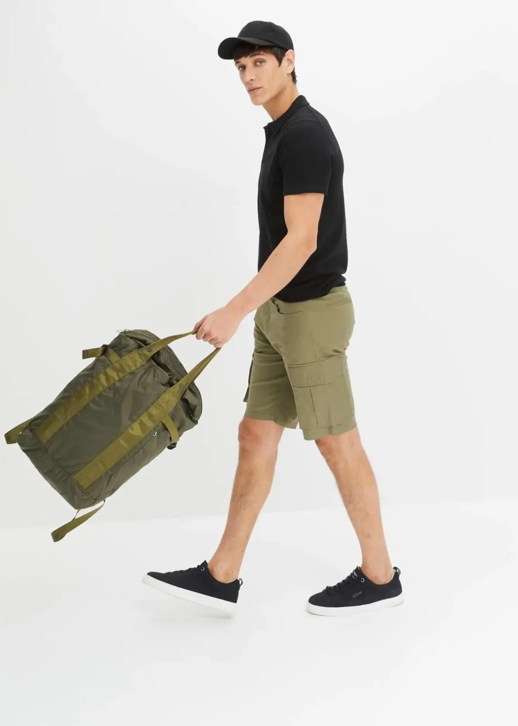 Herren bonprix Hosen|Shorts|Stretch-Cargo-Bermuda, Regular Fit