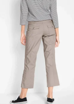 Damen bonprix Bekleidung·Kleider|Hosen|Stretch-Cargo-Hose, 3/4-Länge
