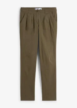 Damen bonprix Kurzgrößen|Hosen|Stretch-Chinohose