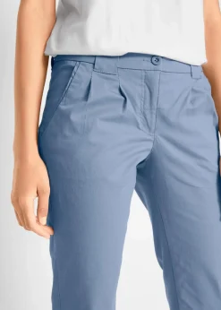 Damen bonprix Kurzgrößen|Hosen|Stretch-Chinohose