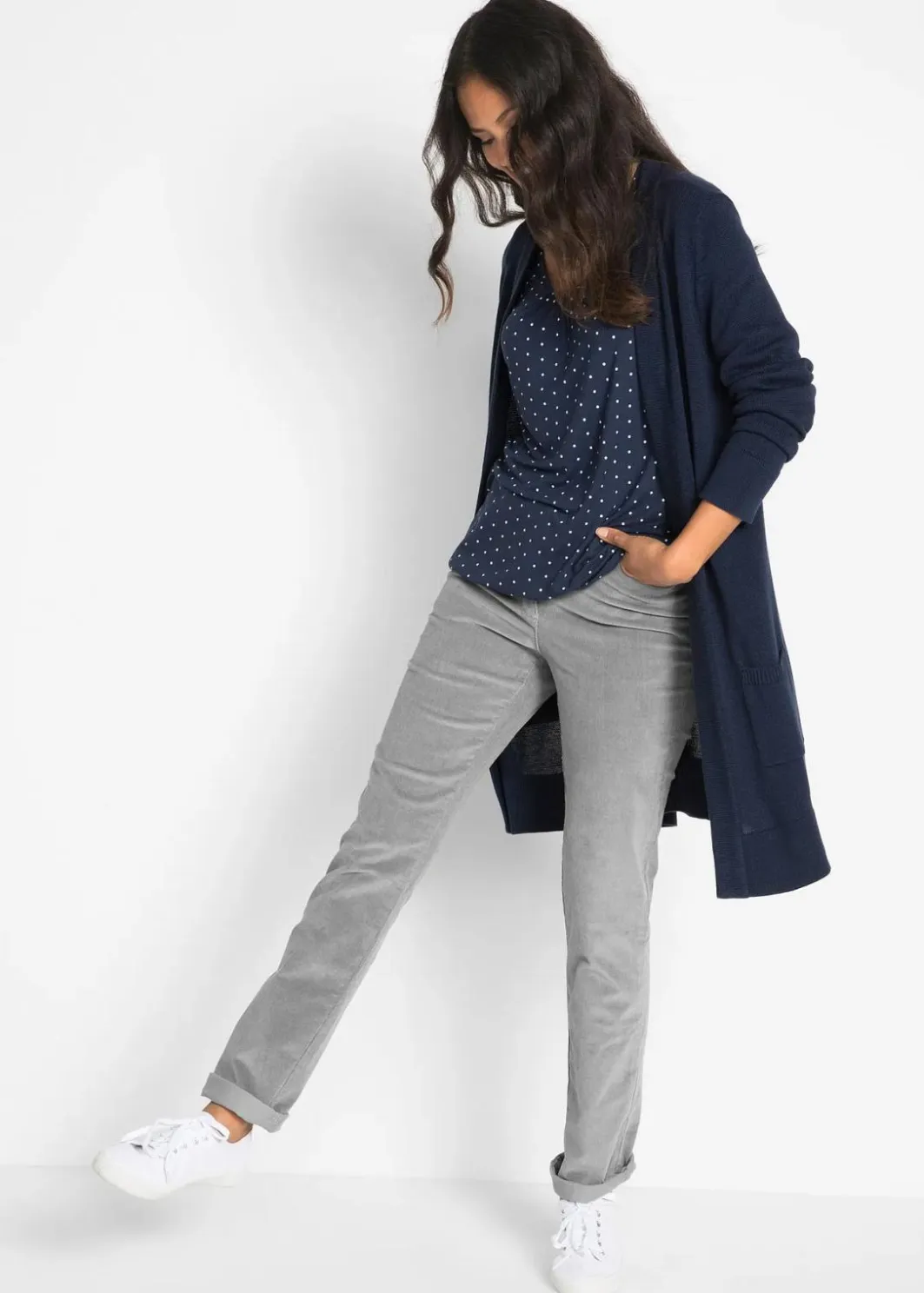 New Stretch-Cordhose, Straight Damen Hosen|Bekleidung·Kleider