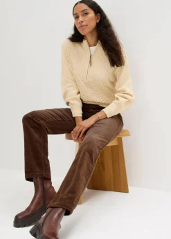 Hot Stretch-Cordhose, Wide Damen Bekleidung·Kleider