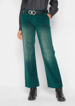New Stretch-Cordhose, Wide Damen Bekleidung·Kleider|Hosen