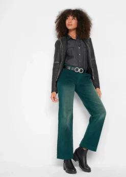 New Stretch-Cordhose, Wide Damen Bekleidung·Kleider|Hosen