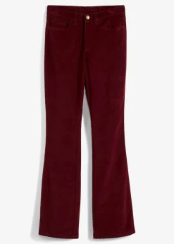 Stretch-Cord-Schlaghose mit High-Waist-Bequembund Damen Hosen|Bekleidung·Kleider
