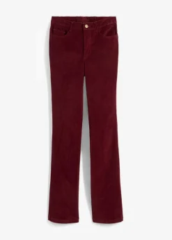 Damen bonprix Hosen|Bekleidung·Kleider|Stretch-Cord-Schlaghose mit High-Waist-Bequembund