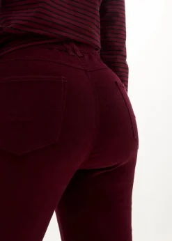 Damen bonprix Hosen|Bekleidung·Kleider|Stretch-Cord-Schlaghose mit High-Waist-Bequembund