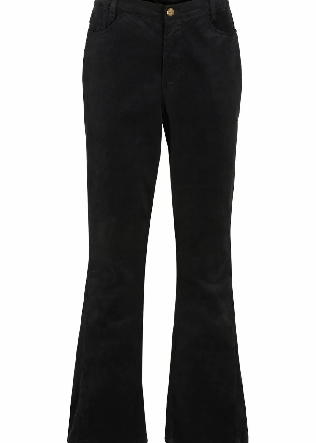 Hot Stretch-Cord-Schlaghose mit High-Waist-Bequembund Damen Bekleidung·Kleider|Hosen