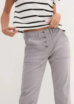 Stretch-Hose mit Crash-Effekt Damen Bekleidung·Kleider|Hosen