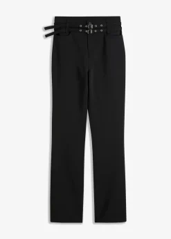 Damen bonprix Bekleidung·Kleider|Hosen|Stretch-Hose mit Gürtel (2-tlg. Set)