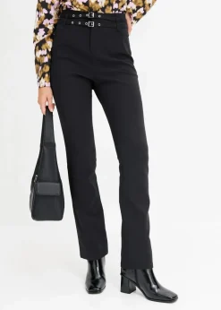 Damen bonprix Bekleidung·Kleider|Hosen|Stretch-Hose mit Gürtel (2-tlg. Set)