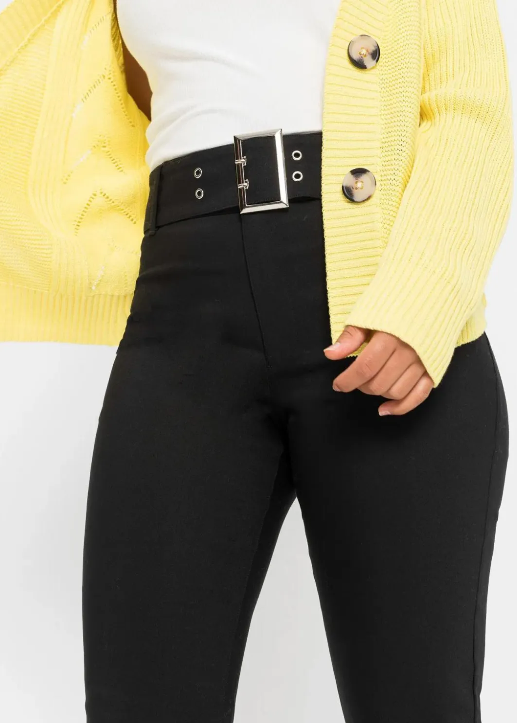 Discount Stretch-Hose mit Gürteldetails Damen Bekleidung·Kleider|Hosen