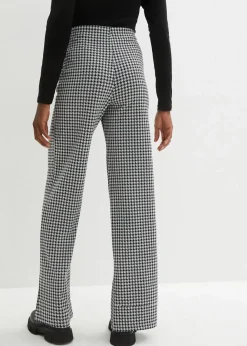 New Stretch-Hose mit Hahnentrittmuster, Wide leg Damen Bekleidung·Kleider|Hosen