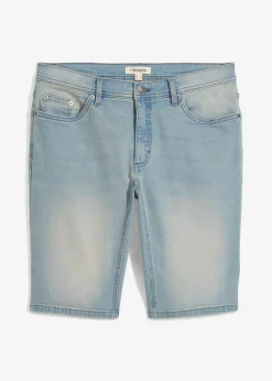 Herren bonprix Jeans|Shorts|Stretch-Jeans-Bermuda mit verstärktem Schritt, Regular Fit