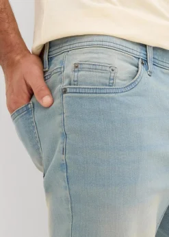 Herren bonprix Jeans|Shorts|Stretch-Jeans-Bermuda mit verstärktem Schritt, Regular Fit