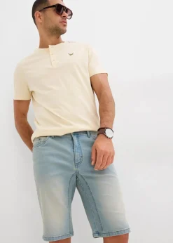 Herren bonprix Jeans|Shorts|Stretch-Jeans-Bermuda mit verstärktem Schritt, Regular Fit