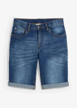 Kinder bonprix Jungen 9-16 Jahre·Jeans|Jungen 9-16 Jahre·Shorts|Stretch-Jeans-Bermuda mit verstellbarem Bund, Slim Fit