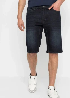 Sale Stretch-Jeans-Bermuda mit verstärktem Schritt, Regular Fit Herren Jeans|Shorts