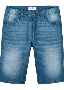 Sale Stretch-Jeans-Bermuda mit verstärktem Schritt, Regular Fit Herren Jeans|Shorts