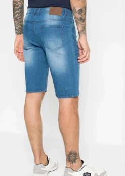 Sale Stretch-Jeans-Bermuda mit verstärktem Schritt, Regular Fit Herren Jeans|Shorts