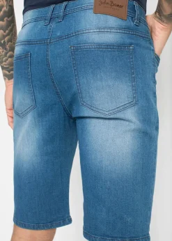 Sale Stretch-Jeans-Bermuda mit verstärktem Schritt, Regular Fit Herren Jeans|Shorts