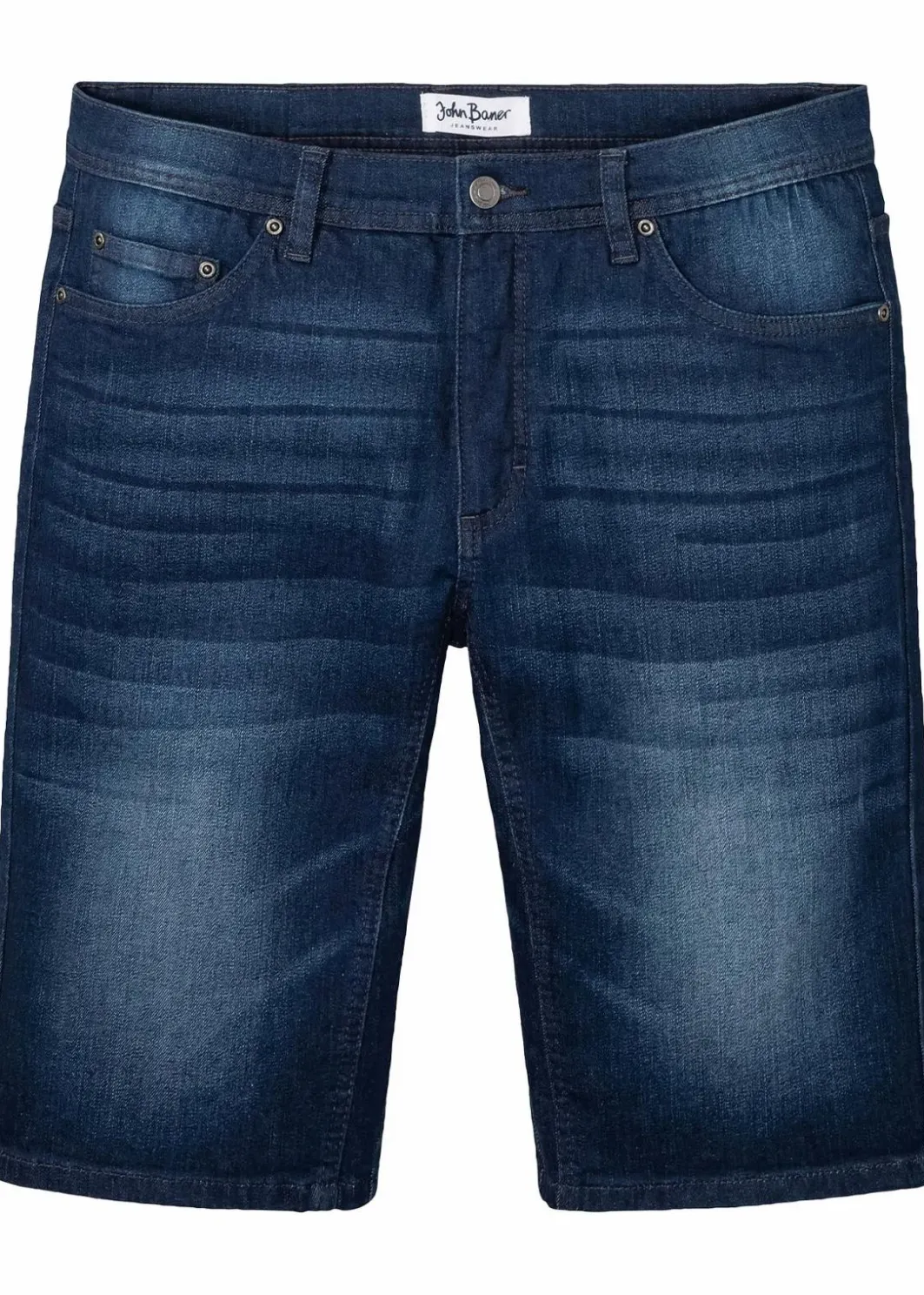 Discount Stretch-Jeans-Bermuda mit verstärktem Schritt, Regular Fit Herren Große Größen|Shorts
