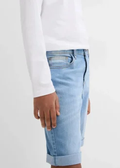 Kinder bonprix Jungen 9-16 Jahre·Shorts|Jungen 9-16 Jahre·Jeans|Stretch-Jeans-Bermuda mit verstellbarem Bund, Slim Fit
