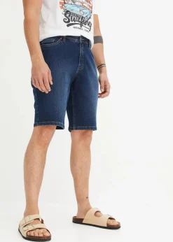 Herren bonprix Jeans|Shorts|Stretch-Jeans-Bermuda, Regular Fit (2er Pack)