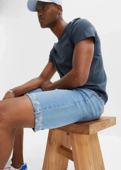 Herren bonprix Jeans|Shorts|Stretch-Jeans-Bermuda, Regular Fit