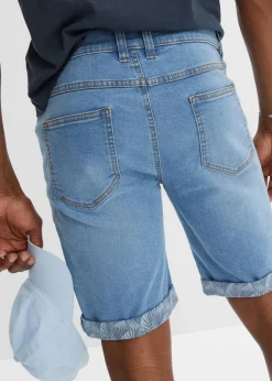 Herren bonprix Jeans|Shorts|Stretch-Jeans-Bermuda, Regular Fit
