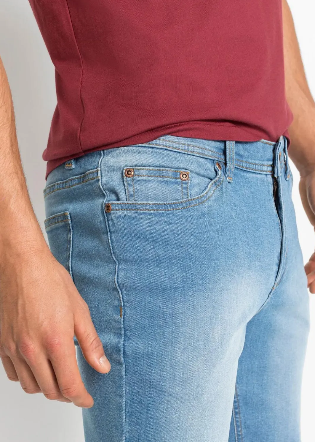 Herren bonprix Shorts|Jeans|Stretch-Jeans-Bermuda, Regular Fit (2er Pack)