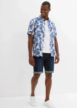 Herren bonprix Große Größen|Shorts|Stretch-Jeans-Bermuda, Regular Fit