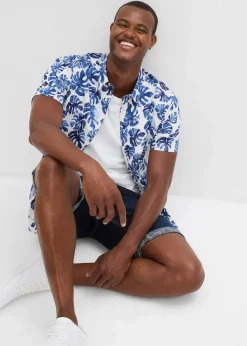 Herren bonprix Große Größen|Shorts|Stretch-Jeans-Bermuda, Regular Fit