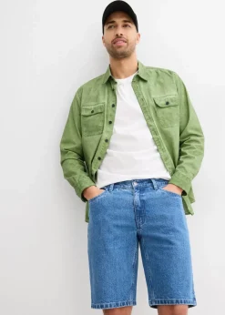 Herren bonprix Jeans|Shorts|Stretch-Jeans-Bermuda, Relaxed Fit