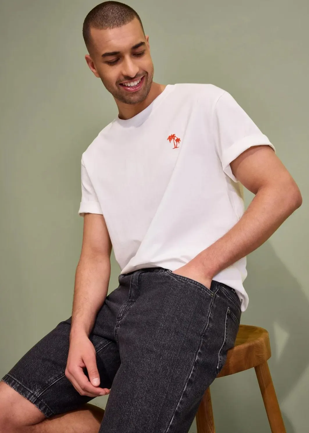 Herren bonprix Große Größen|Shorts|Stretch-Jeans-Bermuda, Relaxed Fit