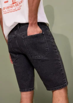 Herren bonprix Große Größen|Shorts|Stretch-Jeans-Bermuda, Relaxed Fit