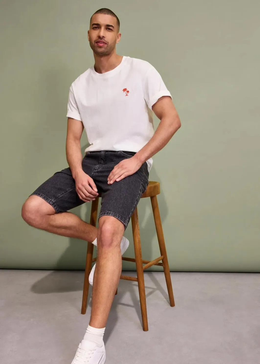Herren bonprix Große Größen|Shorts|Stretch-Jeans-Bermuda, Relaxed Fit