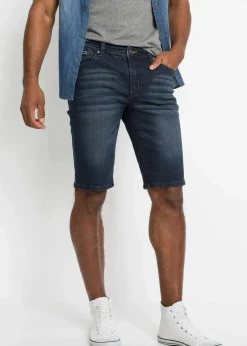 Herren bonprix Große Größen|Shorts|Stretch-Jeans-Bermuda, Slim Fit