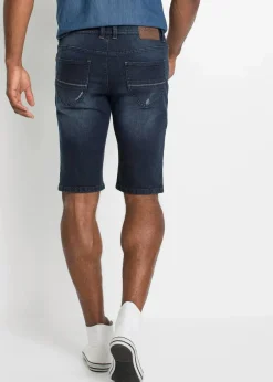 Herren bonprix Große Größen|Shorts|Stretch-Jeans-Bermuda, Slim Fit